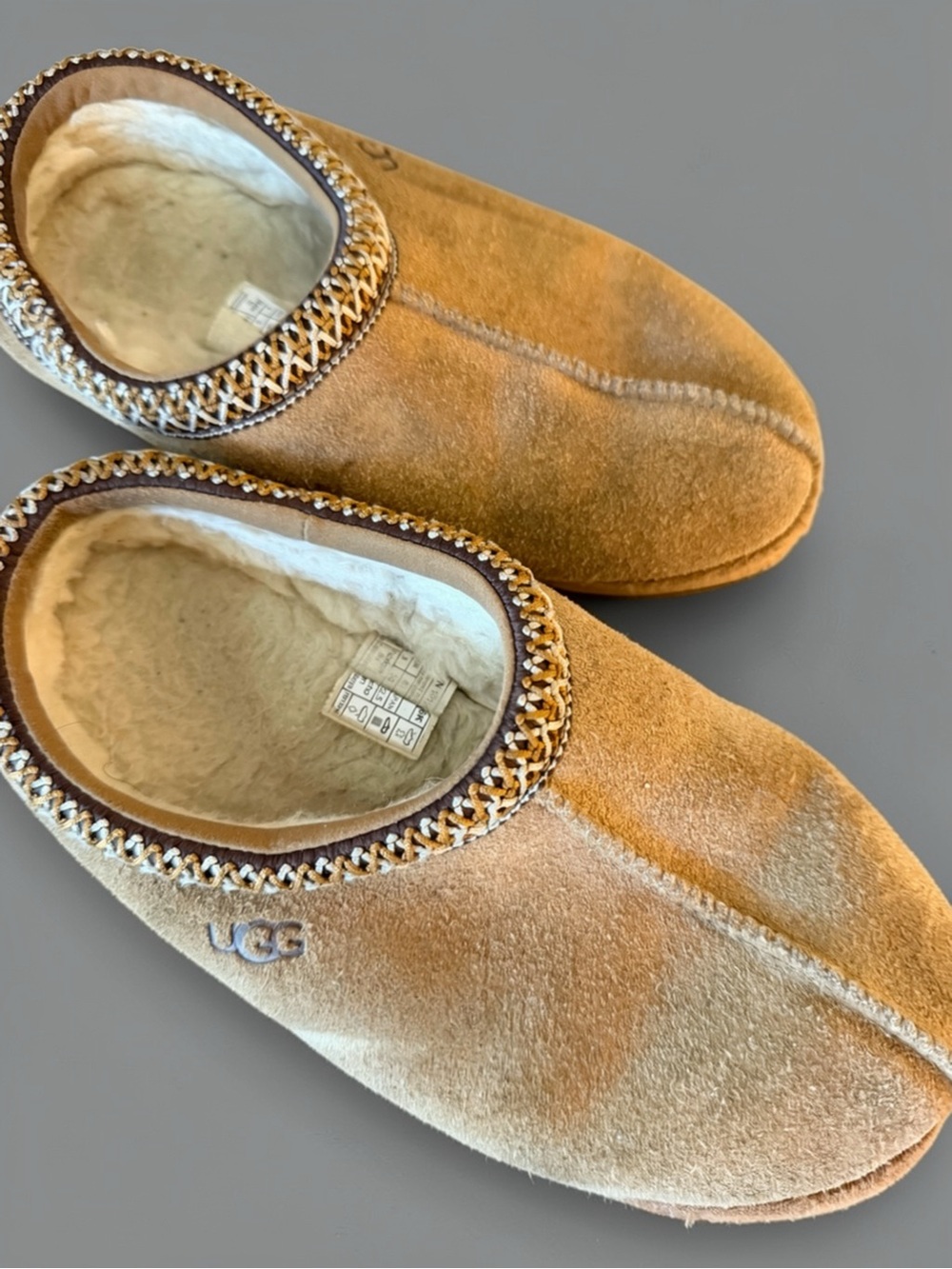 UGG Tasman II Chestnut Suede Slip On Slippers Clogs Big Kids 4 / Womens 6